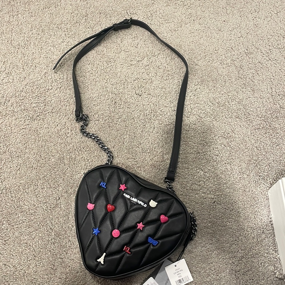NWT Karl Lagerfeld heart shaped purse